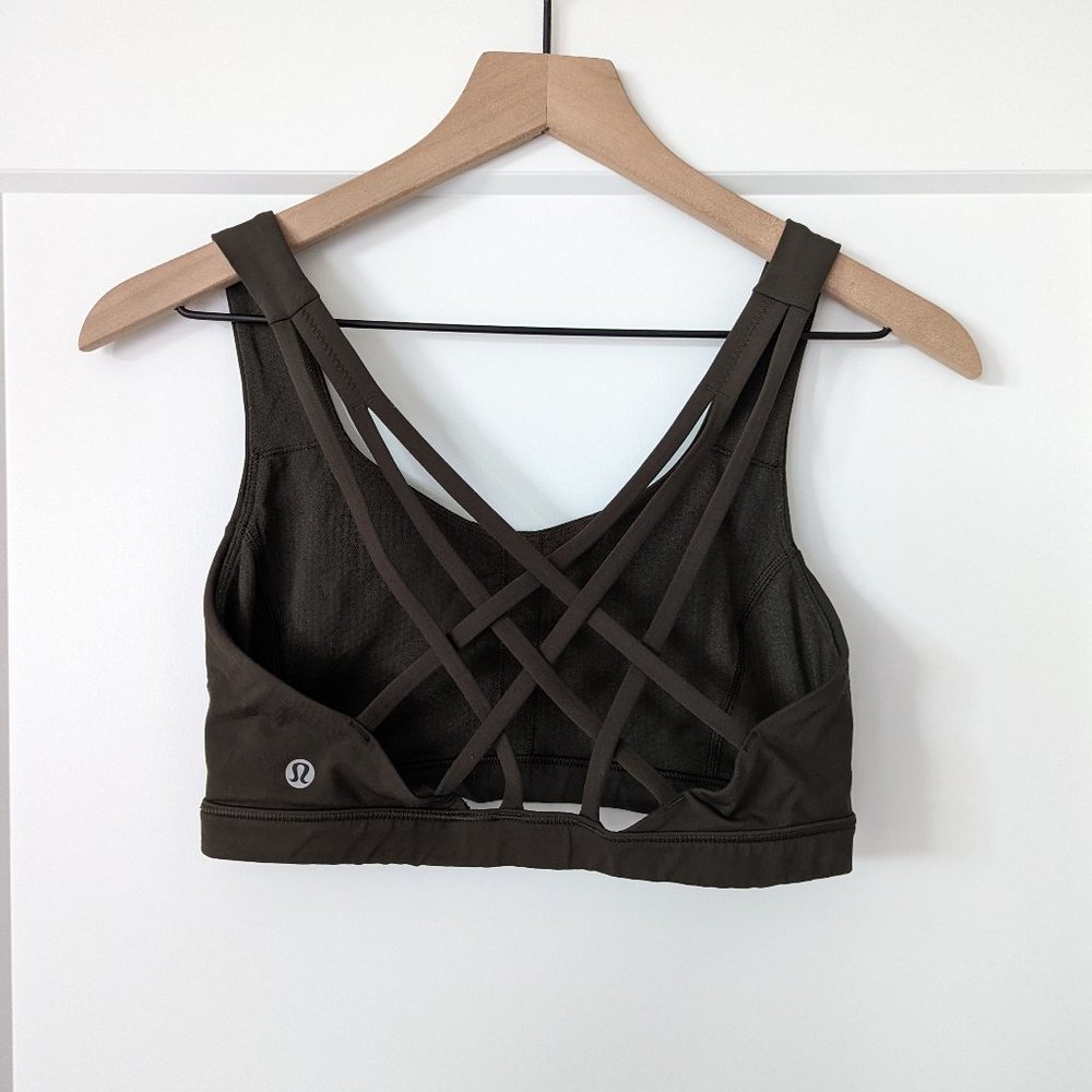 Lululemon Free To Be Serene Bra Dark Olive